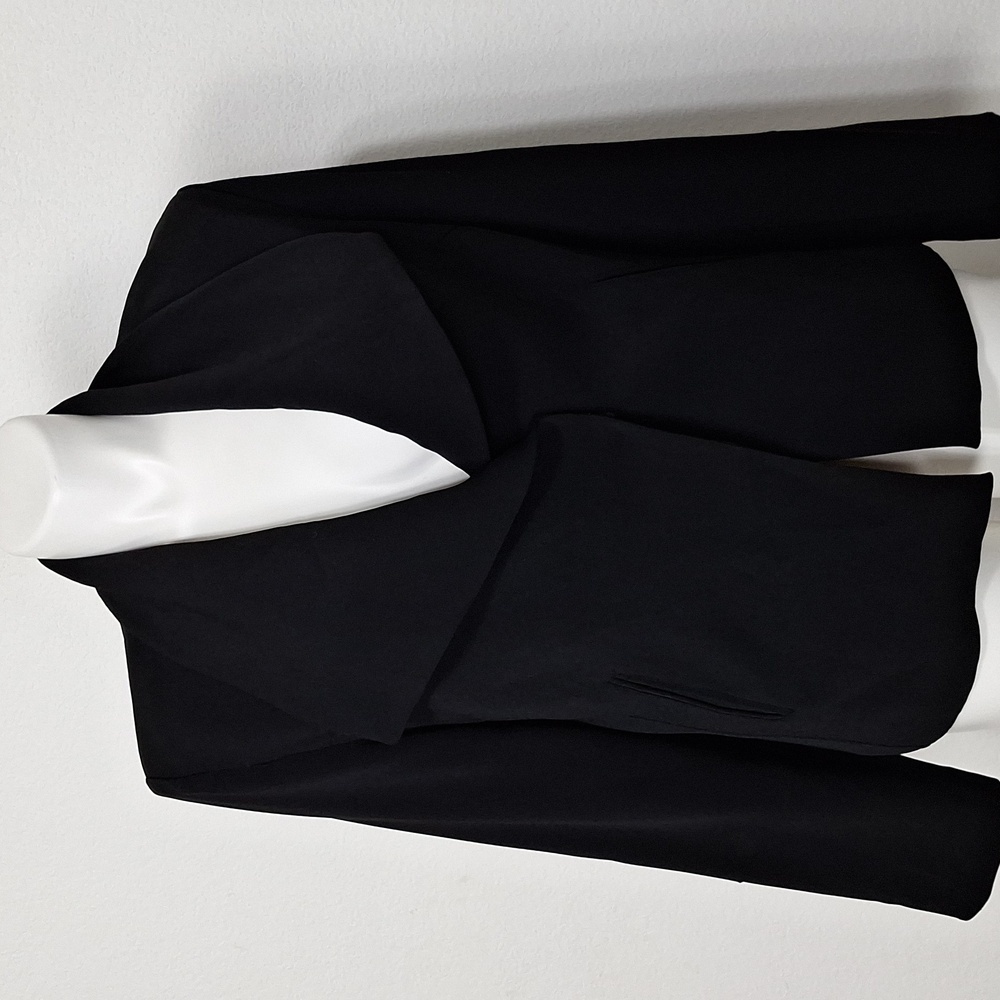Anthropologie "NEW" Black Wide Collar Careerwear Preppy Blazer Jacket Size XL